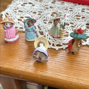 Charming Figurine Set with Colorful Dresses